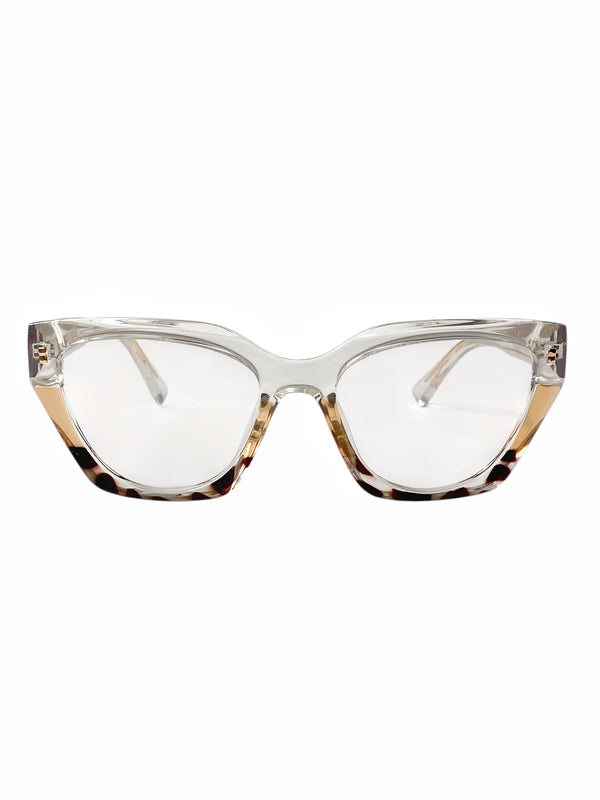 Montura Acetato para lentes formulados- Hanna Clear Carey