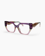 Montura Chunky para lentes formulados en acetato- Viena Rosa Púrpura| Flappers