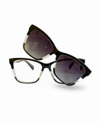 Gafas Clip On- Lentes polarizados- Fuji Black Clear| Flappers