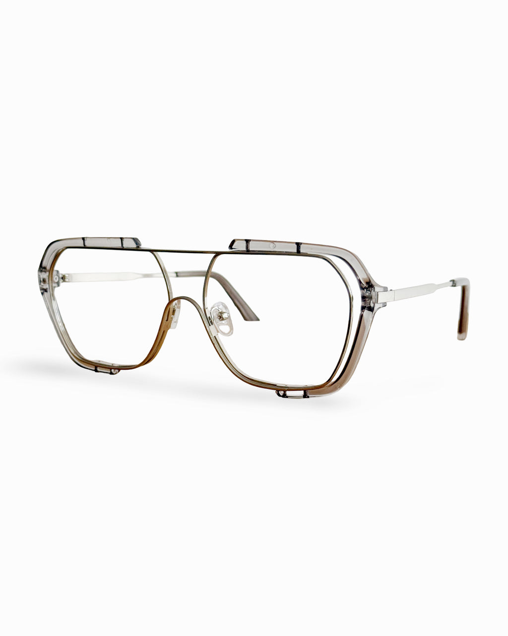 Montura tipo piloto- Beat Grey Silver- Flappers