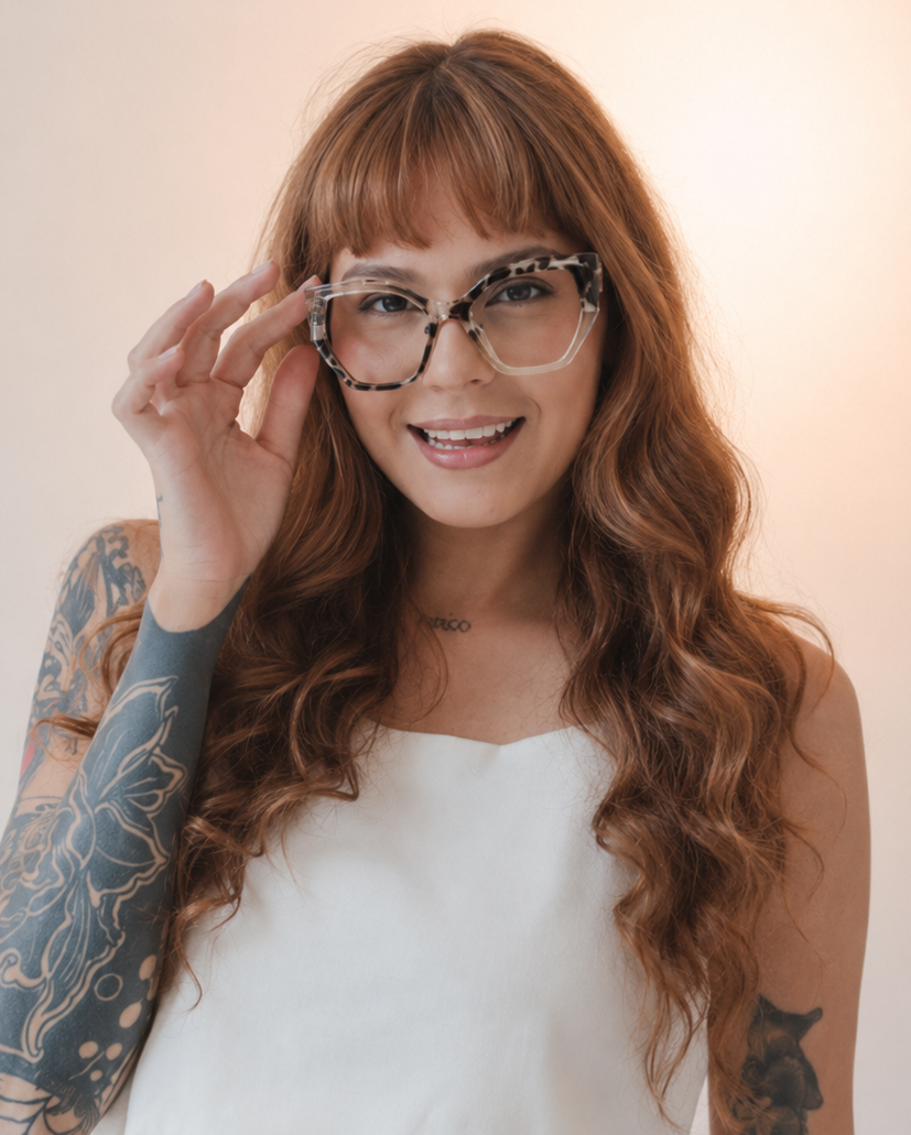 Montura Chunky para lentes formulados en TR90- Kirzi Clear Print| Flappers
