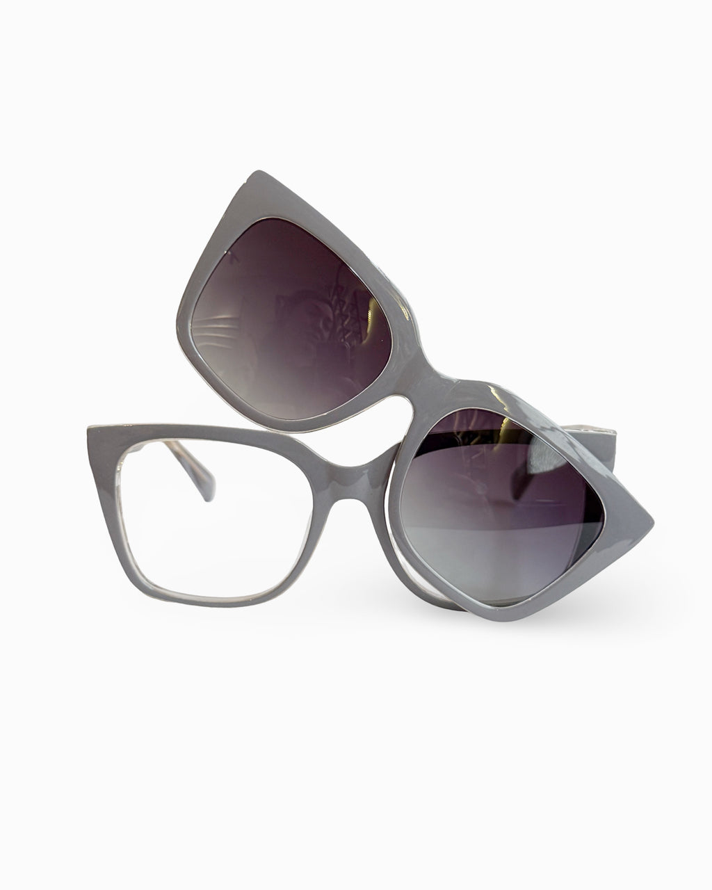 Gafas Clip On- Lentes polarizados- Deni Gris| Flappers