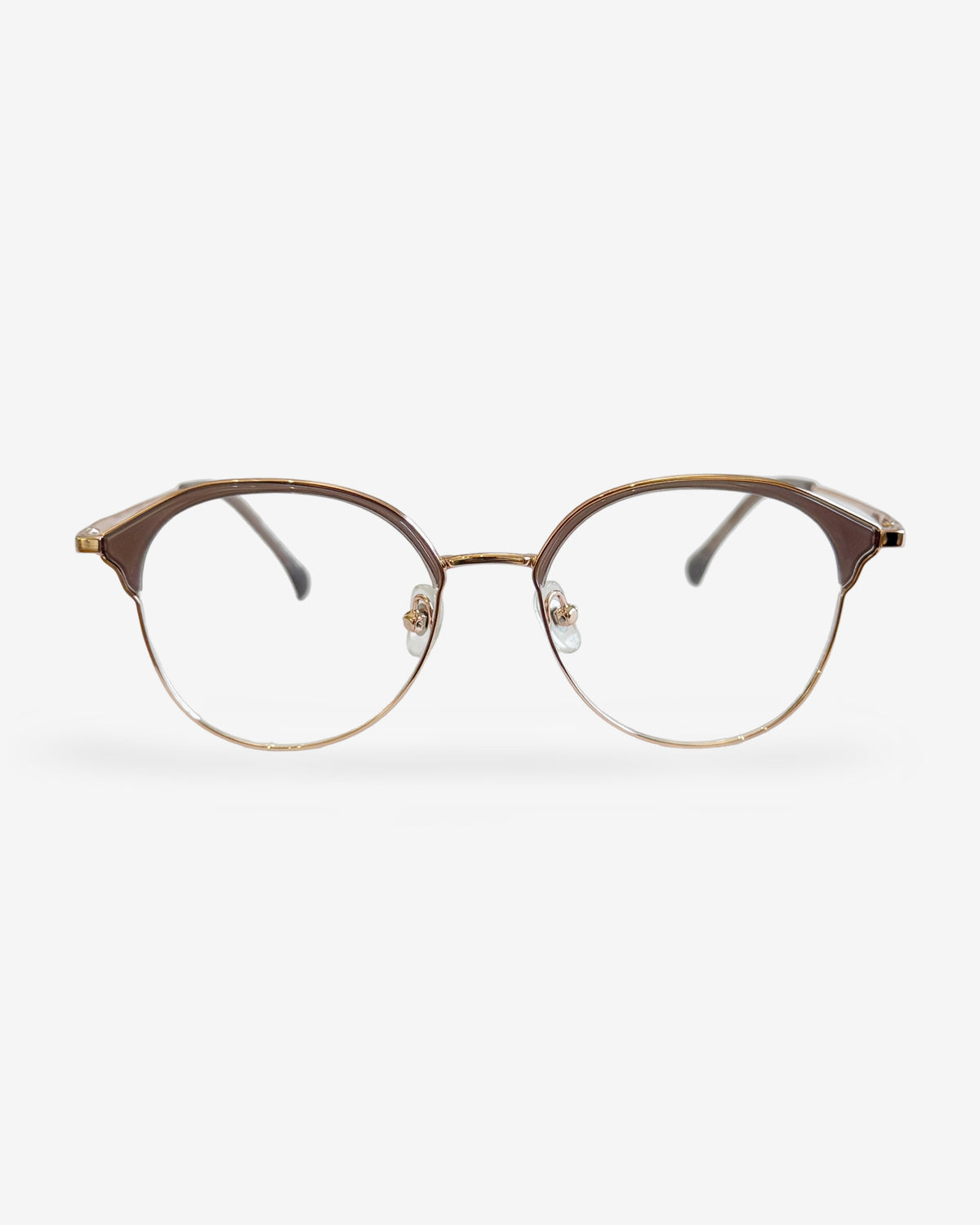 Montura Metalica para lentes formulados-Tina Gold Nude- Flappers