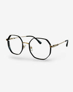 Gafas hexagonales para fórmula- Titanio- Hook Black| Flappers