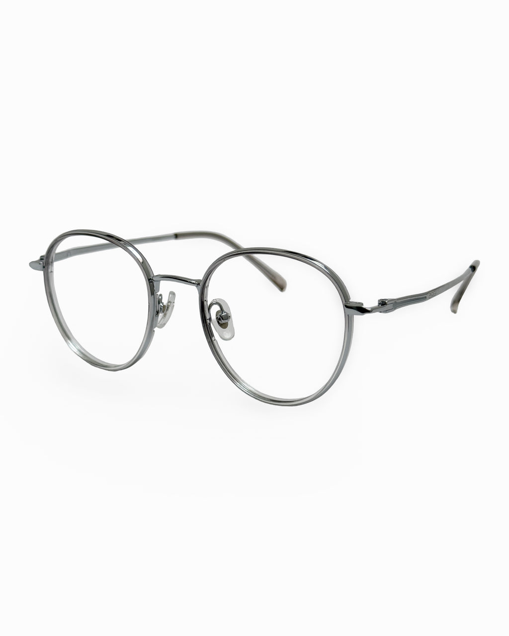 Montura Unisex para lentes formulados- Round Silver Grey- Flappers