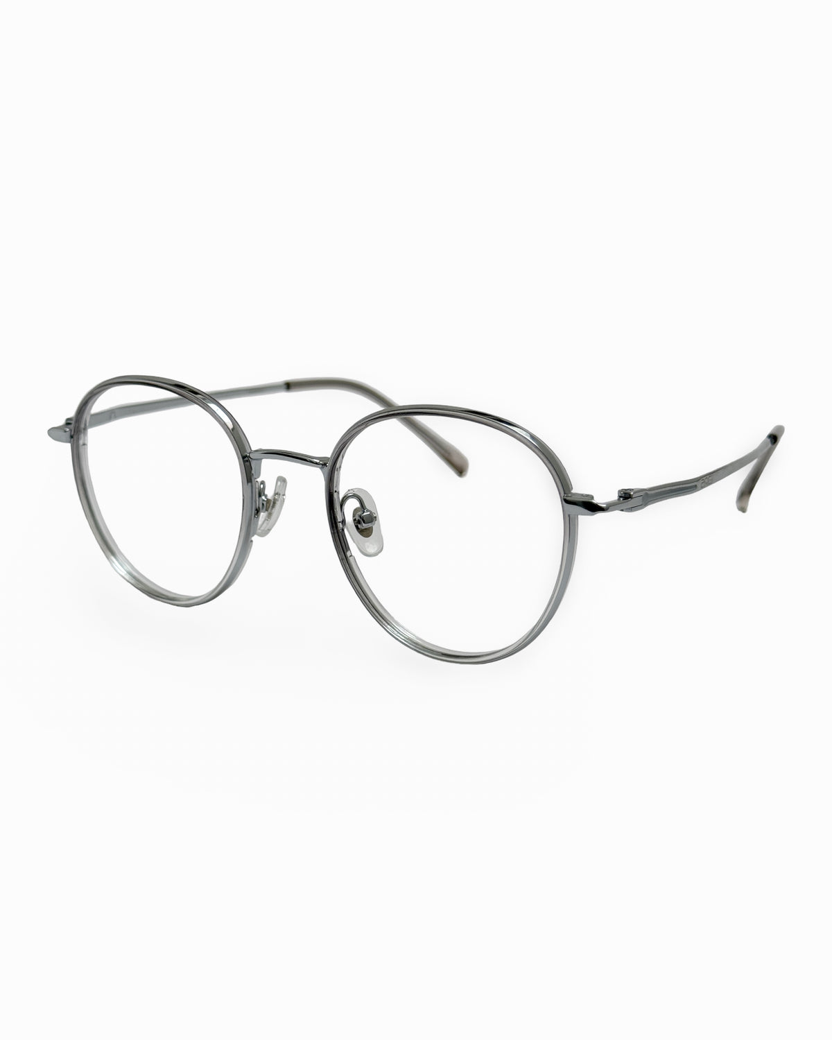 Montura Unisex para lentes formulados- Round Silver Grey- Flappers