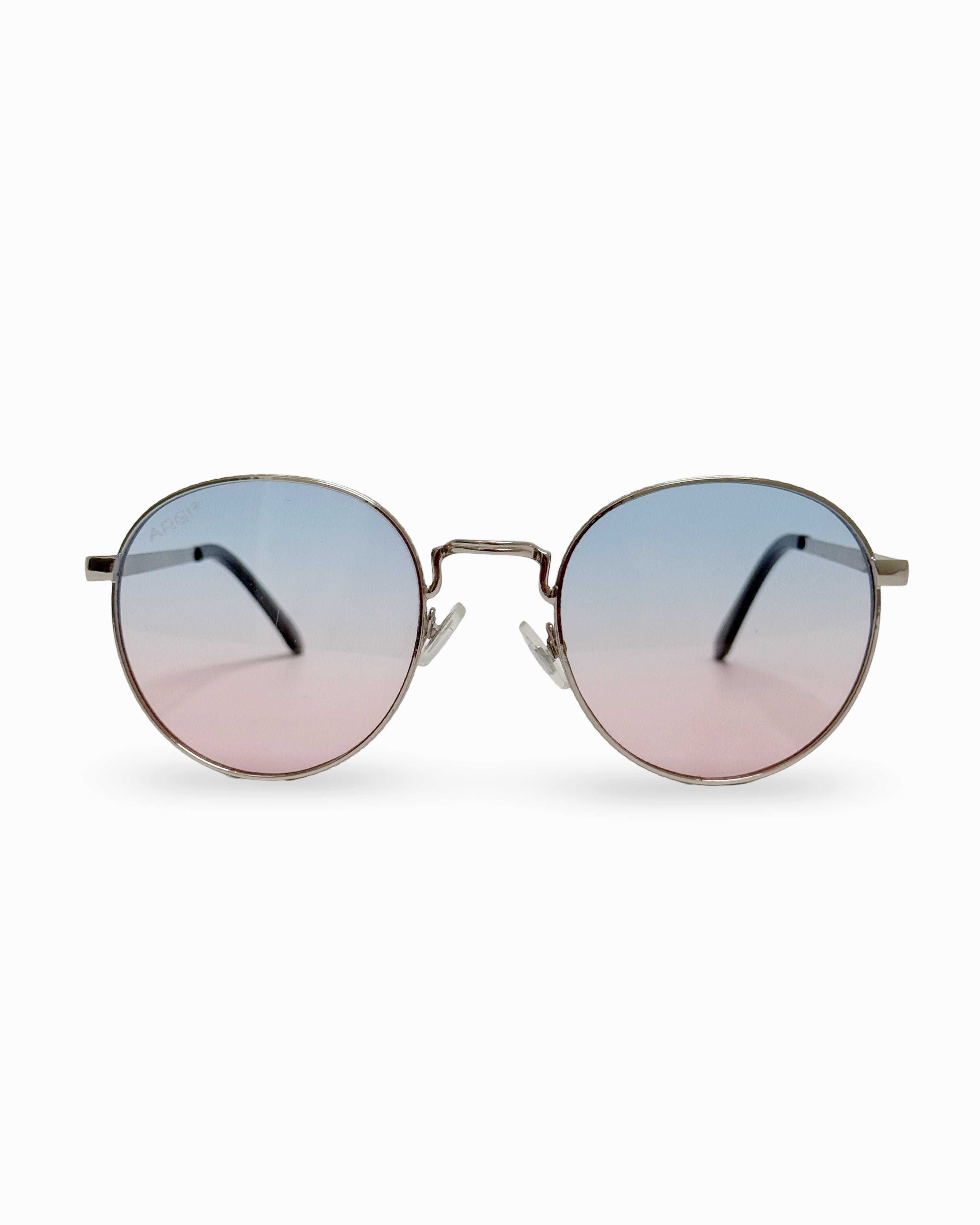 Gafas de Sol Redondas con Filtro UV400- Mac Silver Blue Rose- Flappers