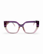 Montura Chunky para lentes formulados en acetato- Viena Rosa Púrpura| Flappers