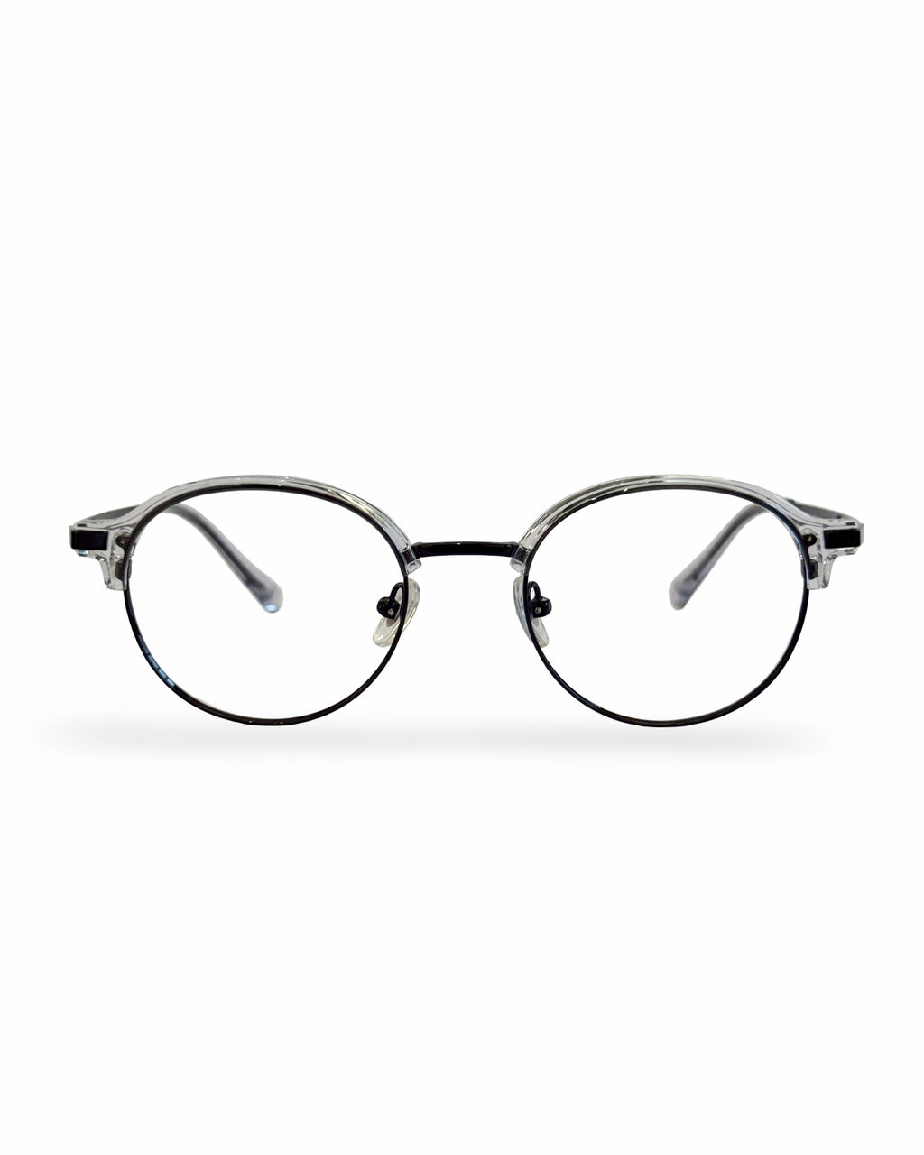 Montura para lentes formulados- Asher Black Clear- TR90- Flappers