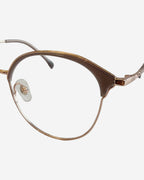 Montura Metalica para lentes formulados-Tina Gold Nude- Flappers