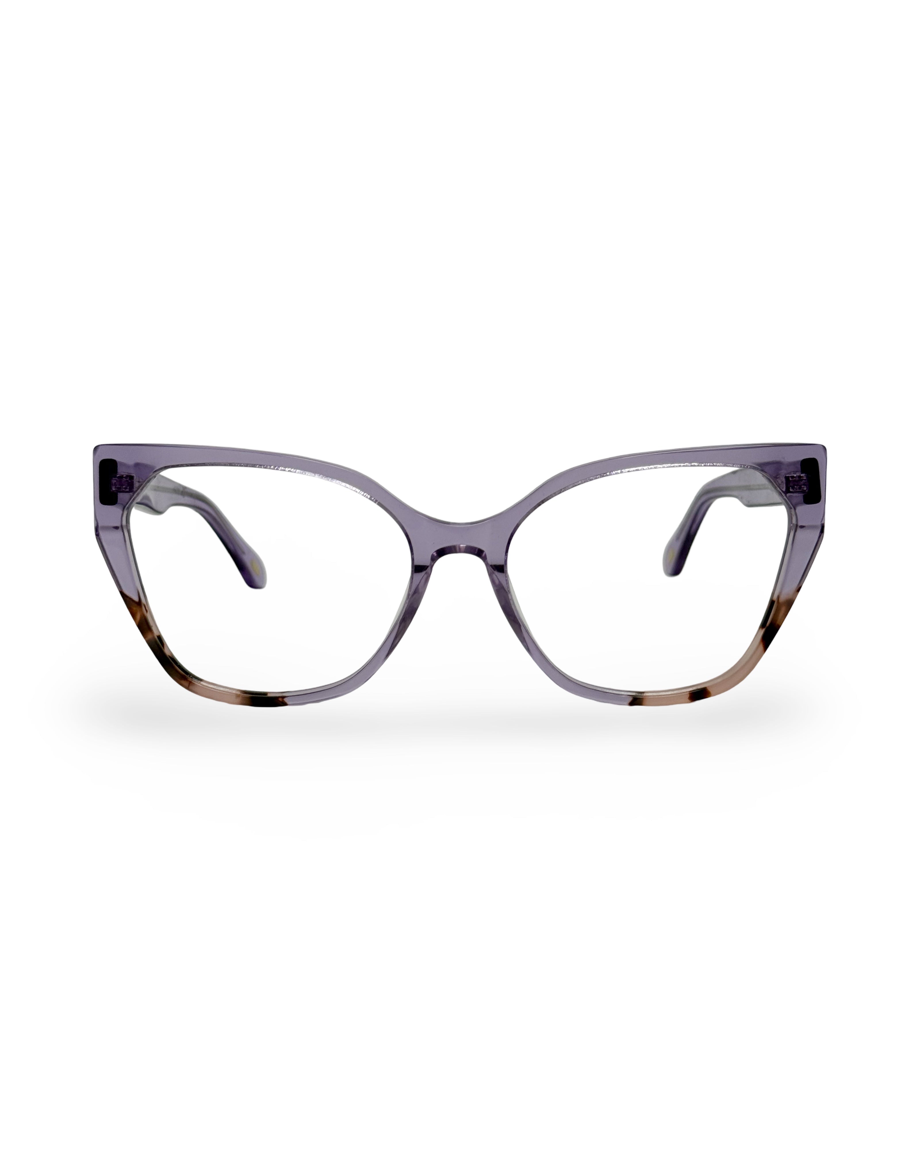 Montura para lentes formulados- material TR90 Sweet- Color Morado con carey | Flappers