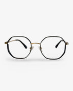 Gafas hexagonales para fórmula- Titanio- Hook Black| Flappers