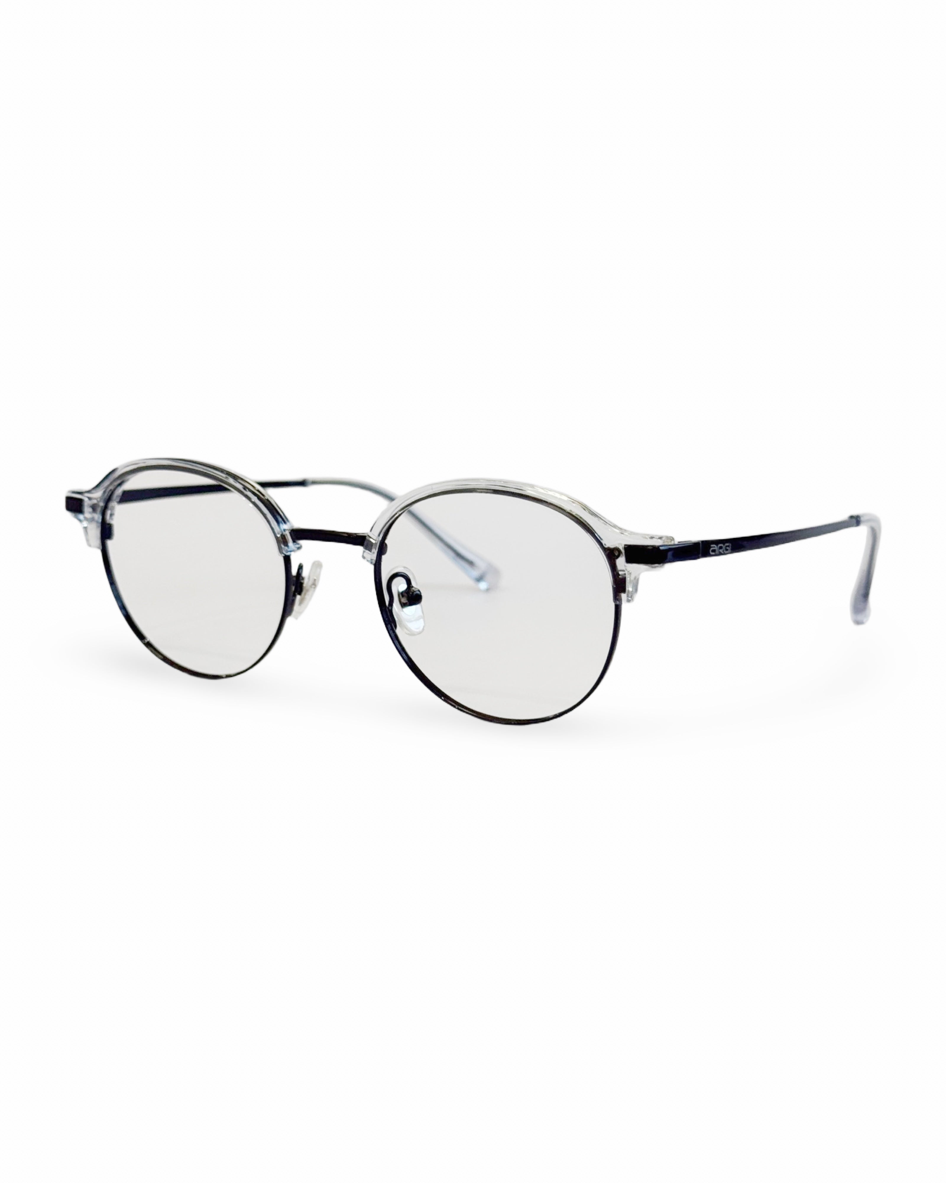 Montura para lentes formulados- Asher Black Clear- TR90- Flappers