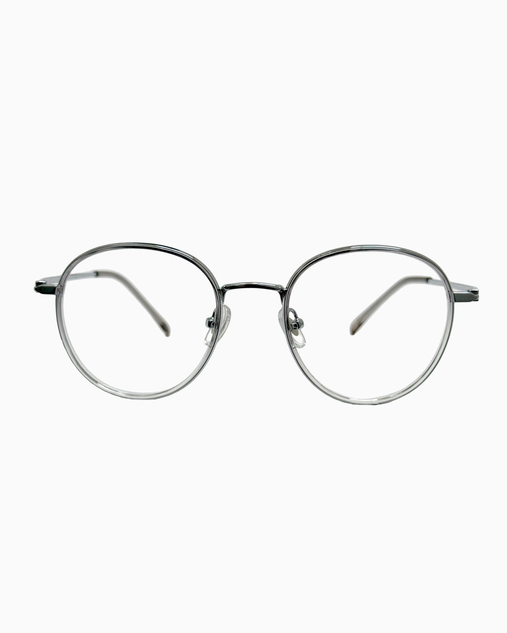 Montura Unisex para lentes formulados- Round Silver Grey- Flappers