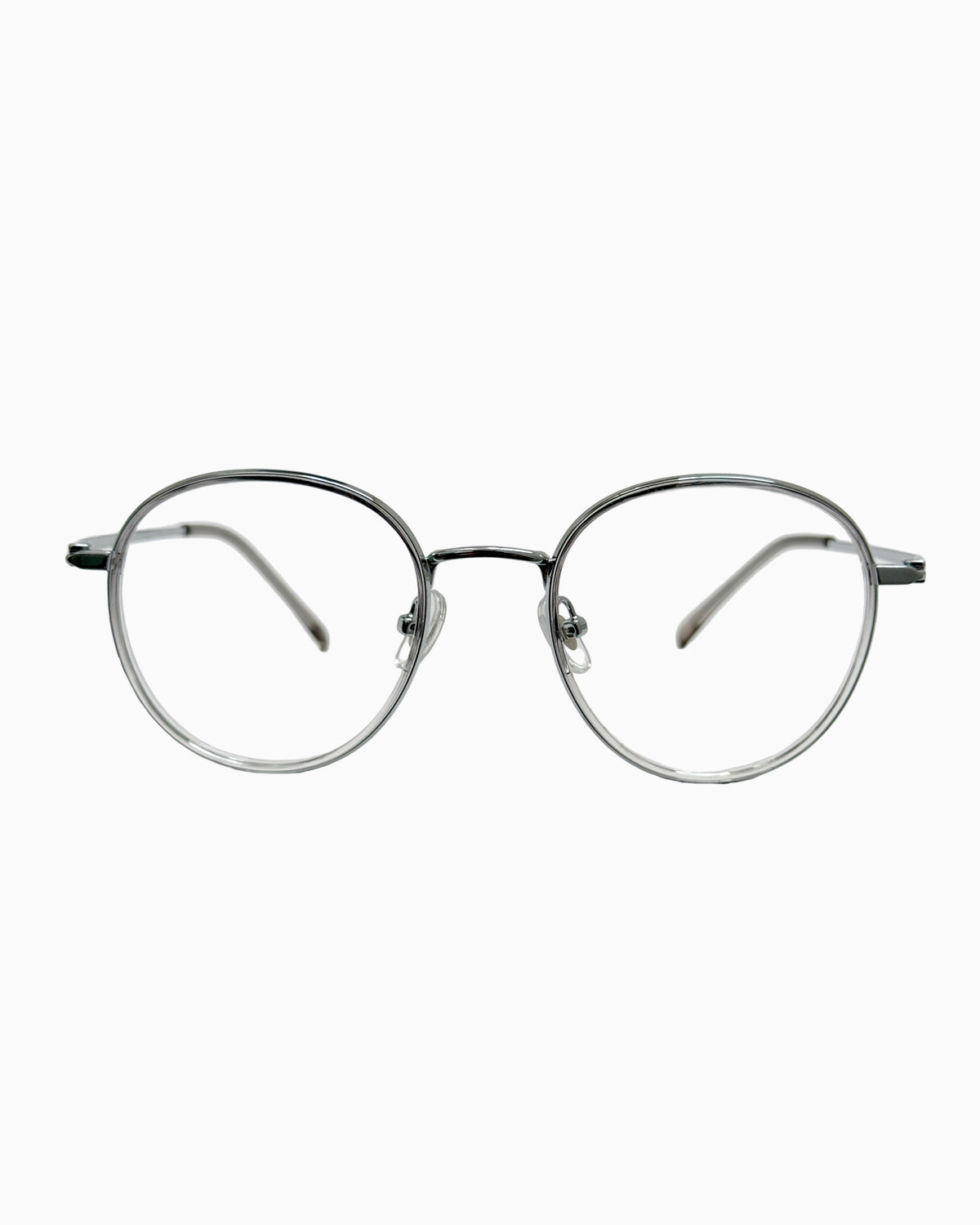 Montura Unisex para lentes formulados- Round Silver Grey- Flappers